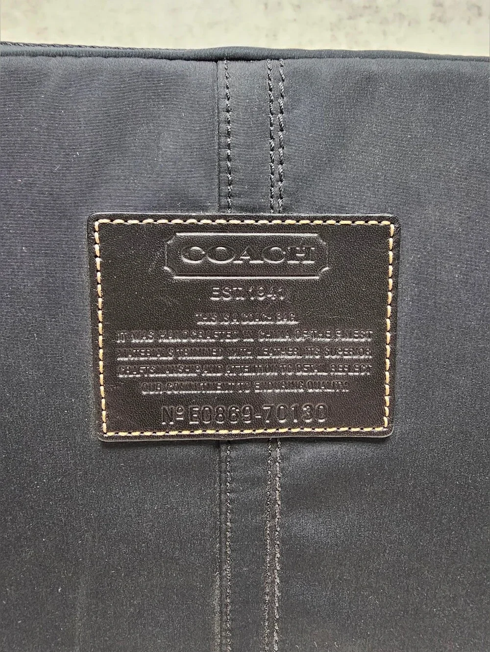 Coach Black Nylon Padded Laptop Sleeve